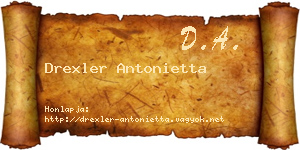 Drexler Antonietta névjegykártya